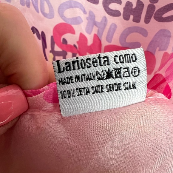 Moschino Cheap and Chic Pink Long Silk Scarf - Picture 8 of 9